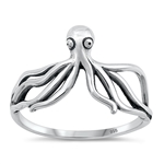 Silver Ring - Octopus