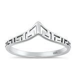 Silver Ring - V Shape