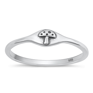 Silver Ring - Mushroom