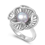 Silver Ring W/ Pearl
