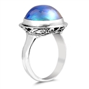 Silver Bali Ring W/ Pearl