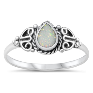 Silver Lab Opal Ring