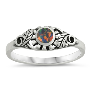 Silver Lab Opal Ring