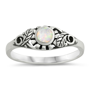 Silver Lab Opal Ring