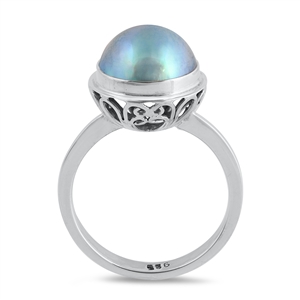 Silver Stone Ring - Mabe Pearl