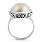 Silver Stone Ring - Mabe Pearl