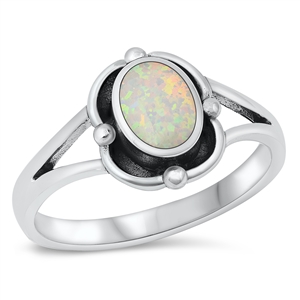 Silver Lab Opal Ring