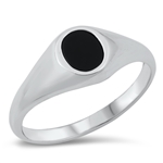 Silver Stone Ring  - Signet