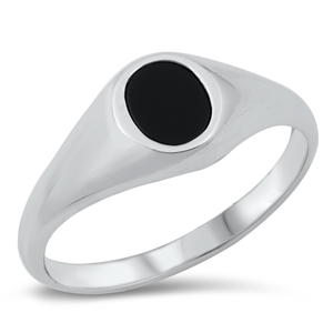 Silver Stone Ring  - Signet