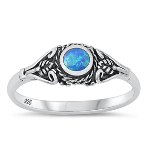 Silver Lab Opal Ring