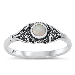 Silver Lab Opal Ring