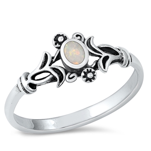 Silver Lab Opal Ring