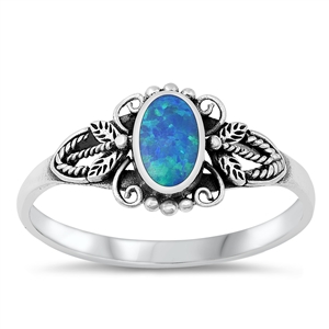 Silver Lab Opal Ring