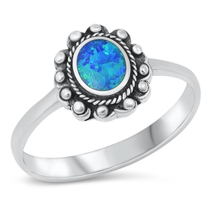 Silver Lab Opal Ring