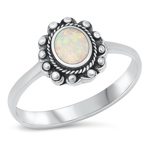 Silver Lab Opal Ring