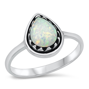 Silver Lab Opal Ring