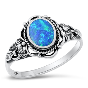 Silver Lab Opal Ring