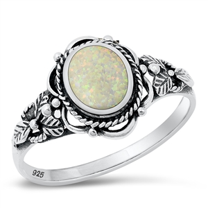 Silver Lab Opal Ring