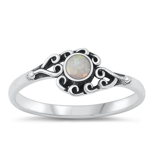 Silver Lab Opal Ring