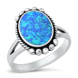 Silver Lab Opal Ring