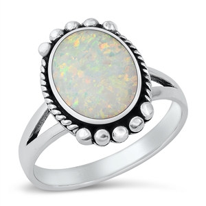 Silver Lab Opal Ring