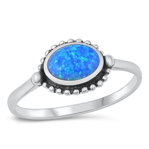 Silver Lab Opal Ring