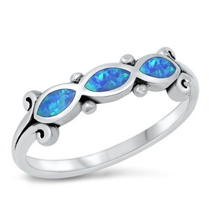 Silver Lab Opal Ring