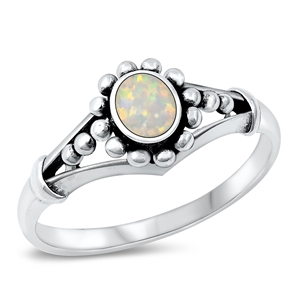 Silver Lab Opal Ring