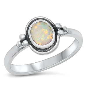 Silver Lab Opal Ring