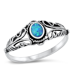 Silver Lab Opal Ring