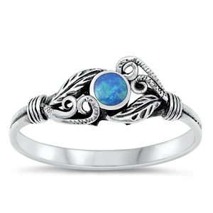 Silver Lab Opal Ring