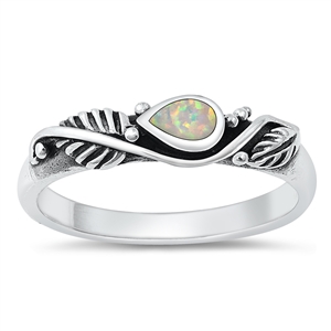 Silver Lab Opal Ring