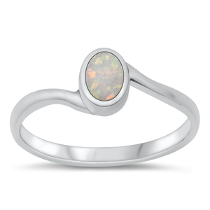 Silver Lab Opal Ring