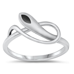 Silver Stone Ring - Snake