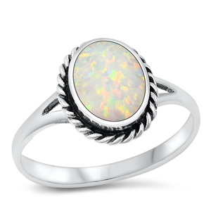 Silver Lab Opal Ring