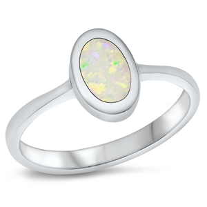 Silver Lab Opal Ring