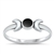 Silver Stone Ring - Moon