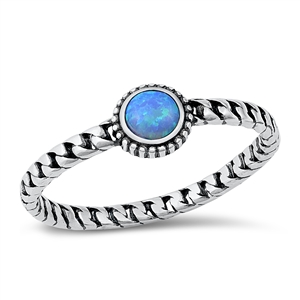 Silver Lab Opal Ring