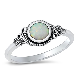 Silver Lab Opal Ring