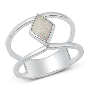 Silver Lab Opal Ring