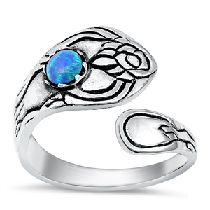 Silver Lab Opal Ring