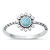 Silver Stone Ring - Flower