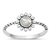 Silver Stone Ring - Flower