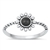 Silver Stone Ring - Flower