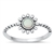 Silver Lab Opal Ring - Flower