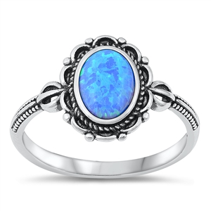 Silver Lab Opal Ring