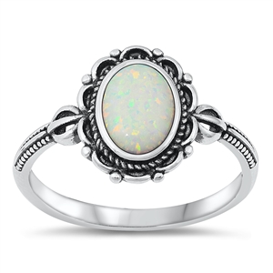 Silver Lab Opal Ring