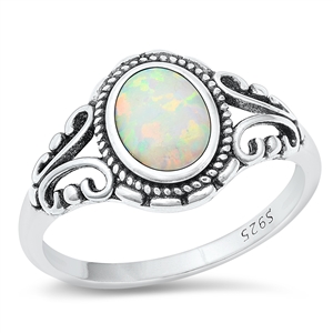 Silver Lab Opal Ring