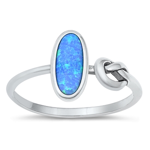 Silver Lab Opal Ring - Knot