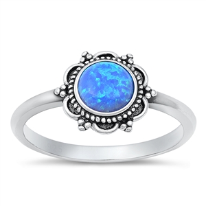 Silver Lab Opal Ring